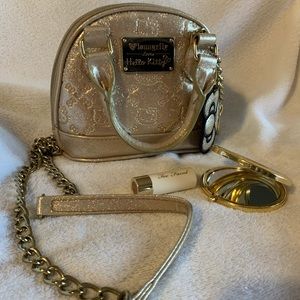 Hello Kitty Gold Glitter Micro Dome Bag